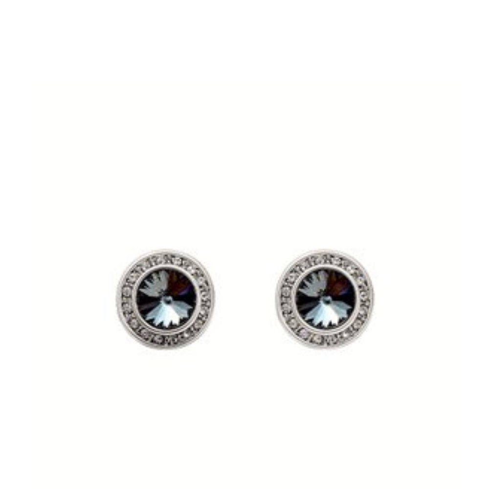 Swarvoski smokey crystal earrings
